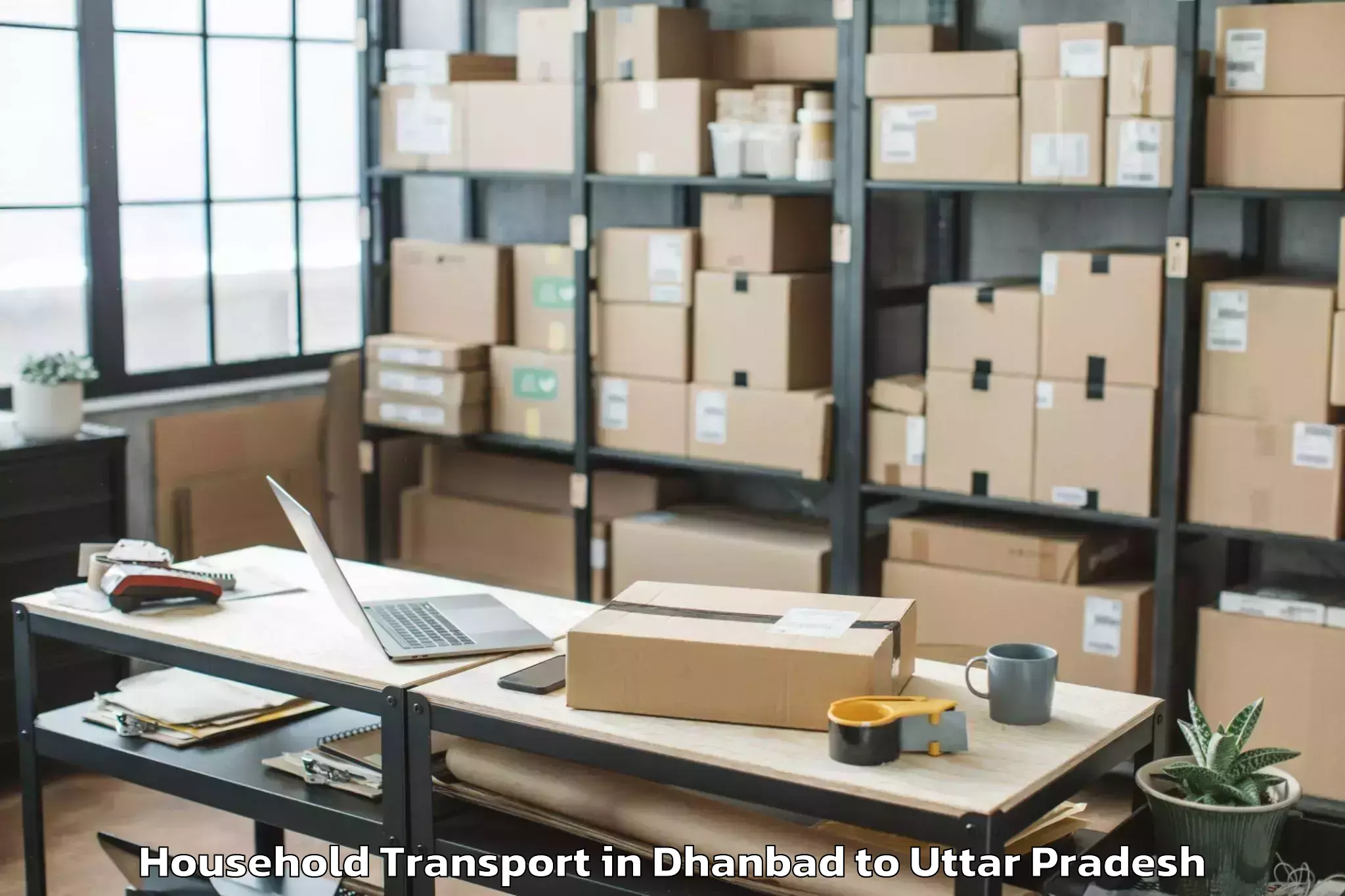 Book Dhanbad to Monad University Hapur Household Transport